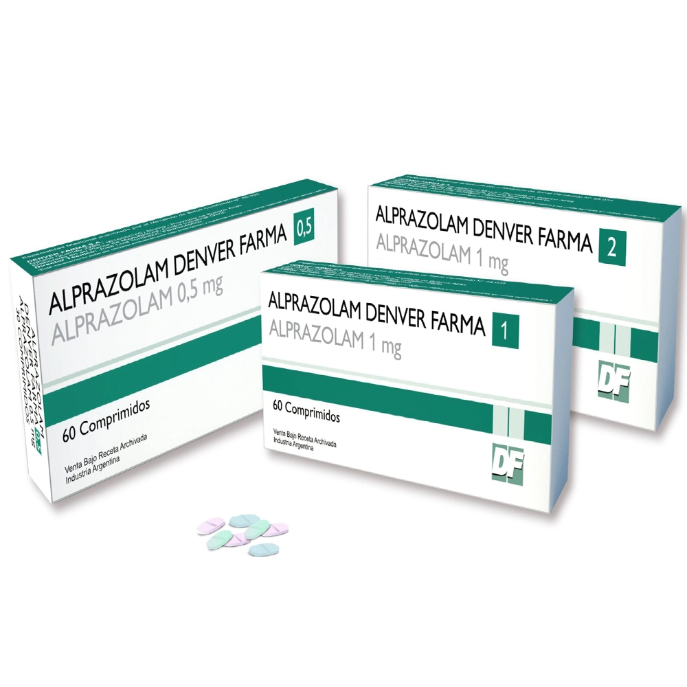 Препарат Alprazolam Denver Farma в дозировках 0.5 мг, 1 мг и 2 мг, доступный в Молдове