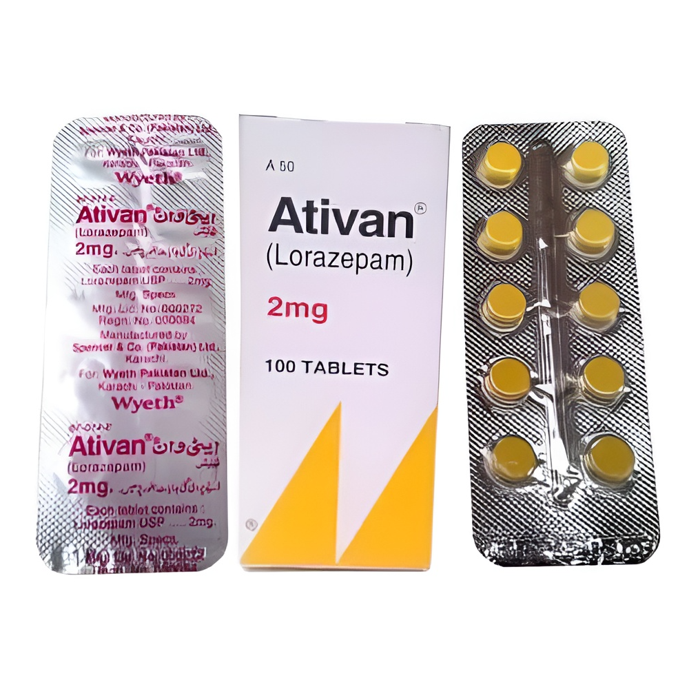 Препарат Ativan (Лоразепам) 2 мг в таблетках — блистер и упаковка, наличие в аптеках РМ