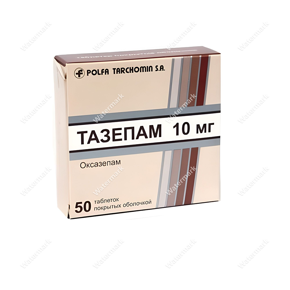 Препарат Тазепам (Оксазепам) 10 мг от Polfa Tarchomin — наличие в аптеках РМ и актуальные цены