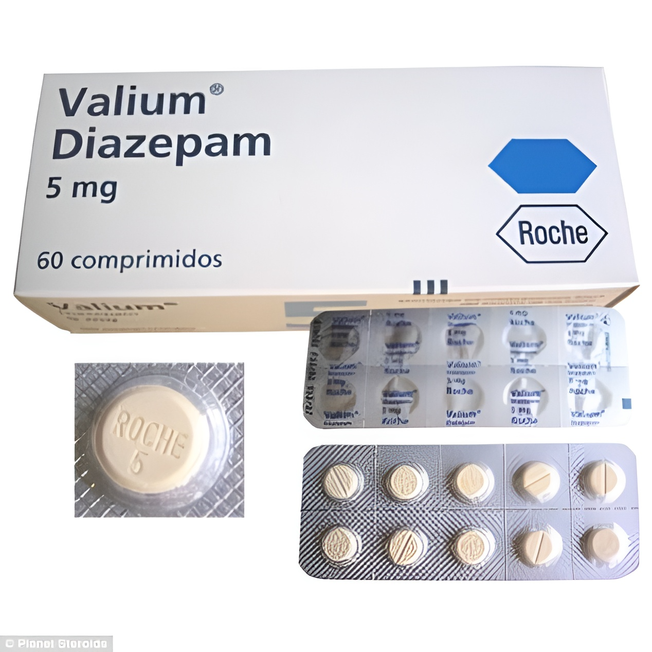 Таблетки и упаковка Valium (Валиум) 5 мг от Roche — актуальное наличие в Молдове